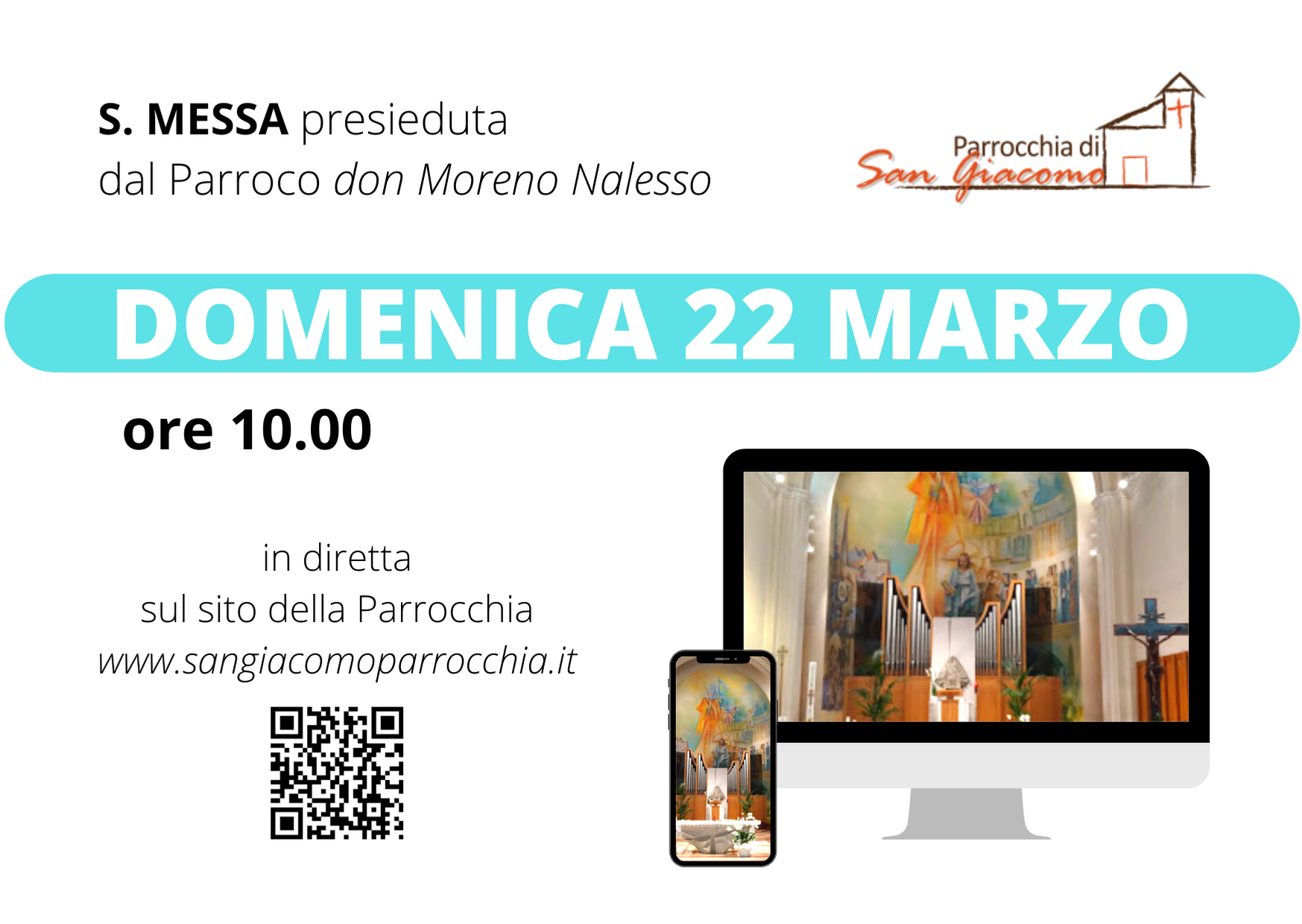 S. MESSA IN STREAMING 22 MARZO