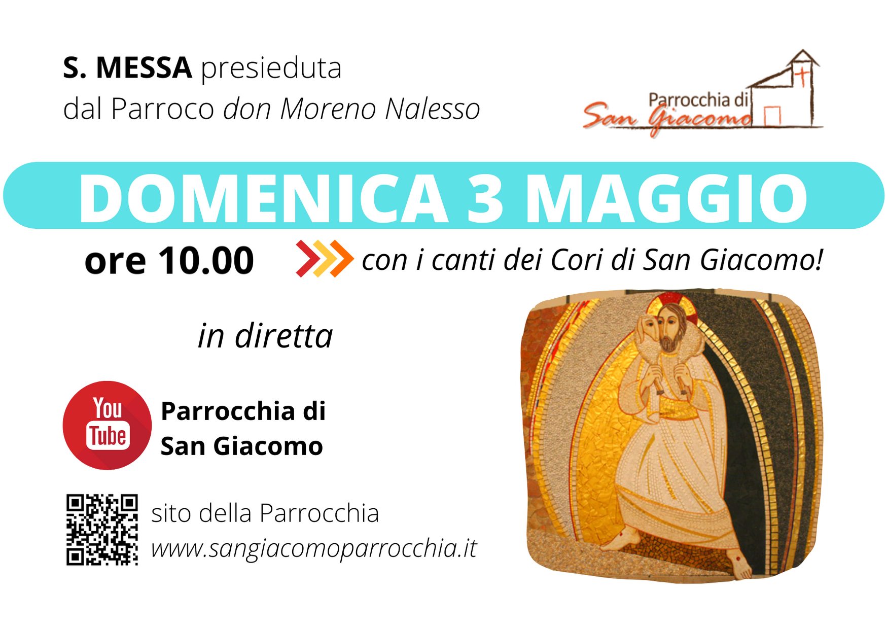 S. MESSA IN STREAMING 3 MAGGIO
