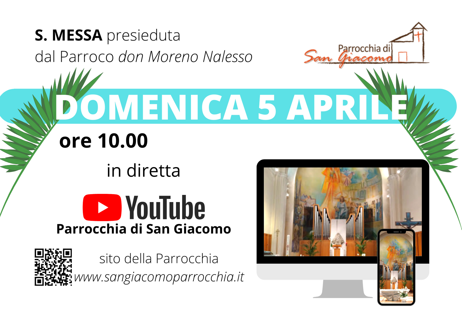 S. MESSA IN STREAMING 5 APRILE