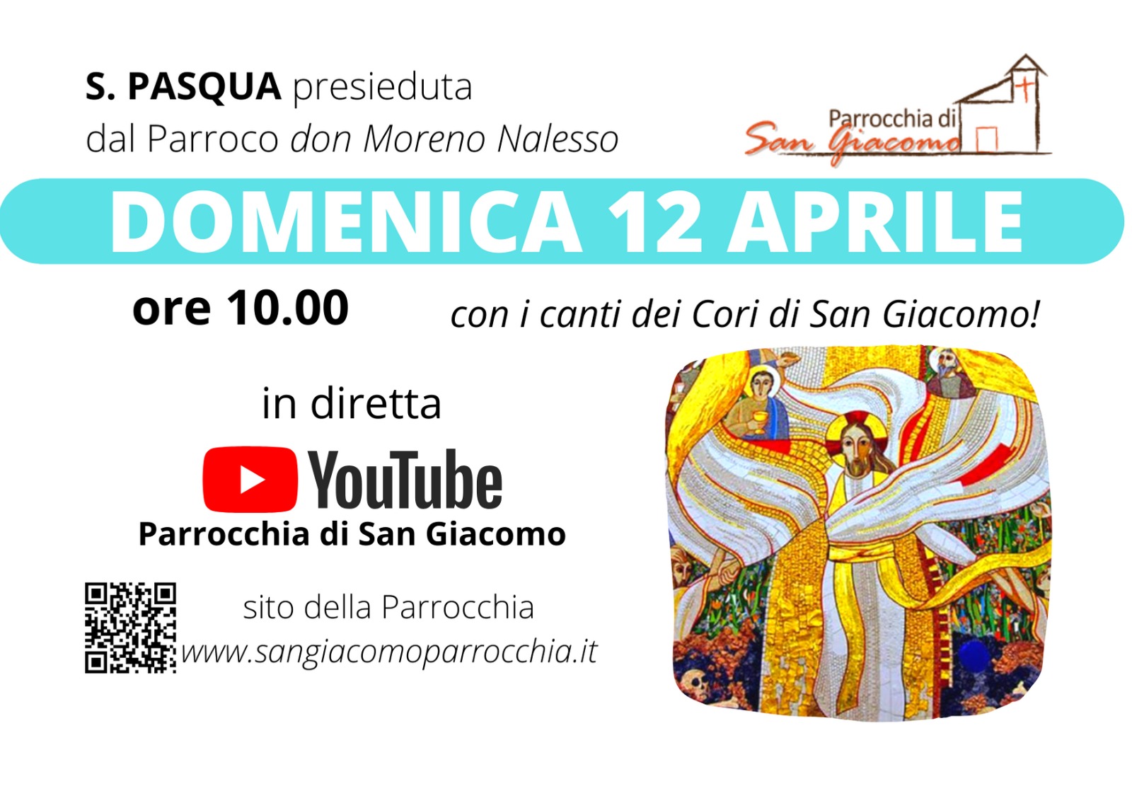S. MESSA IN STREAMING 12 APRILE