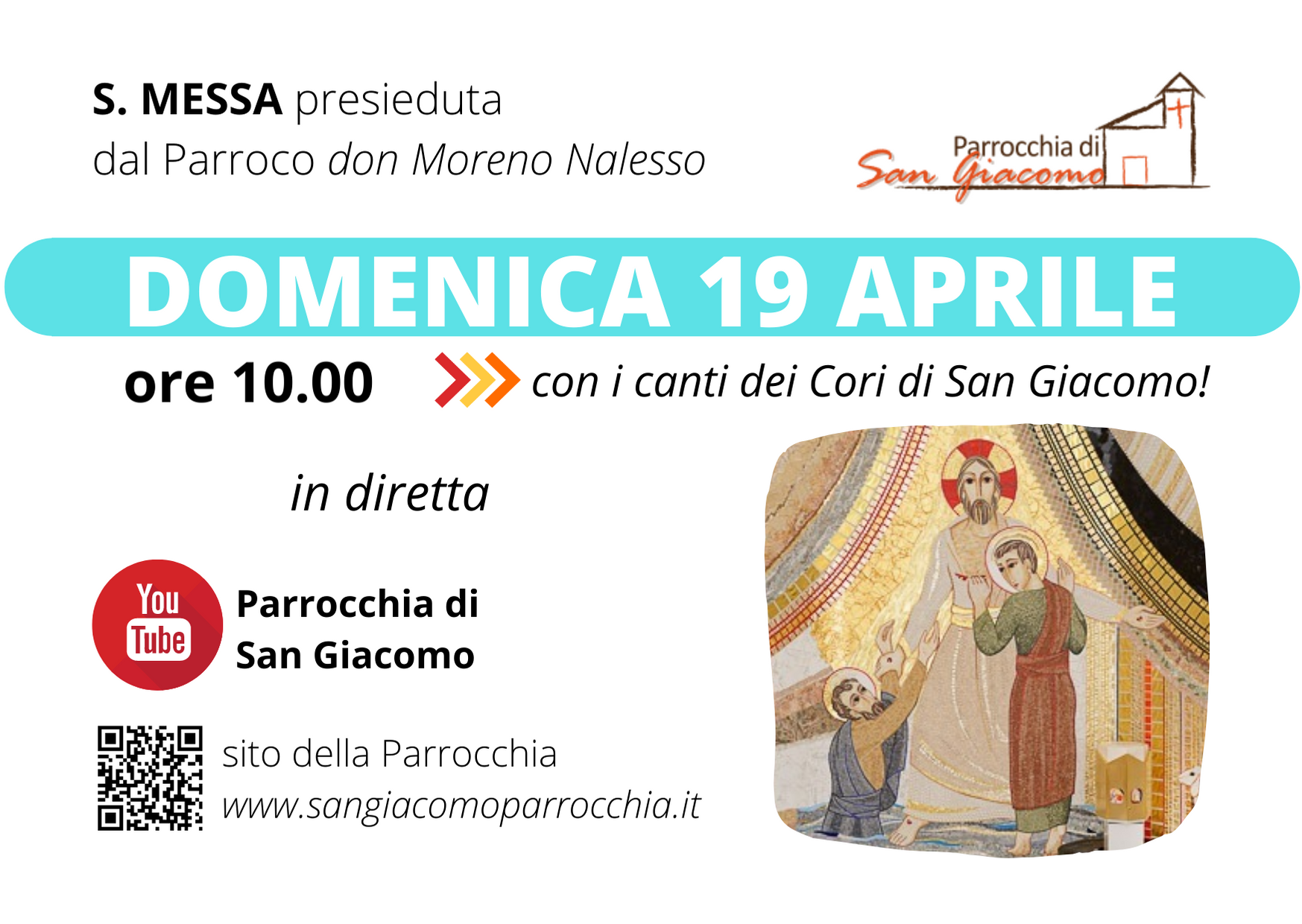 S. MESSA IN STREAMING – 19 APRILE