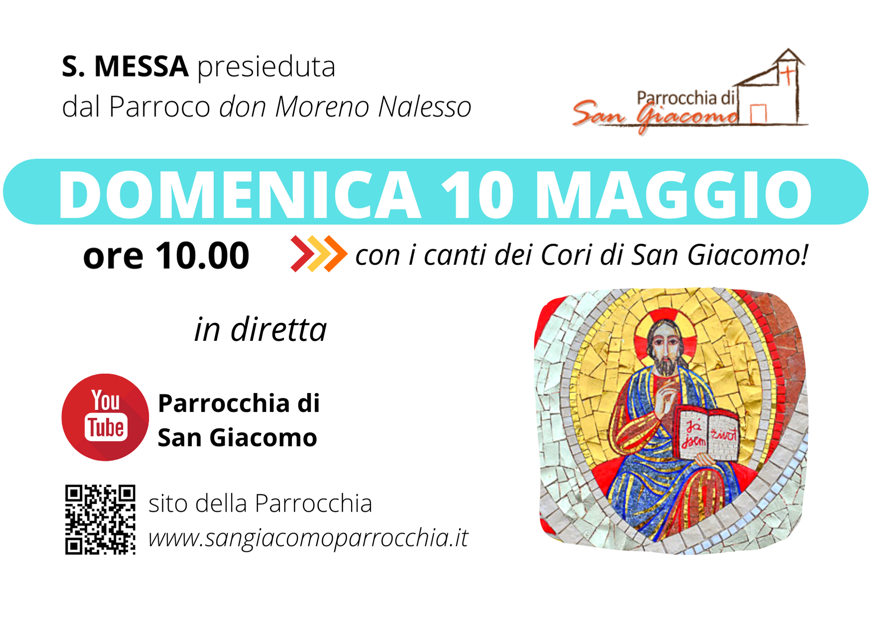 S. MESSA IN STREAMING 10 MAGGIO